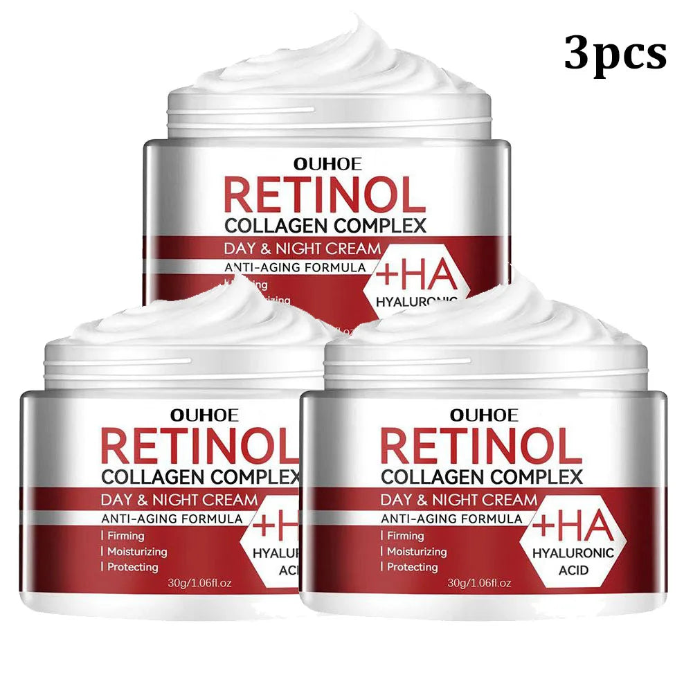 1/2/3Pcs Retinol Cream for Face & under Eye, Retinol Collagen Facial Moisturizer Fight Aging Brightening Hydrating Night Cream