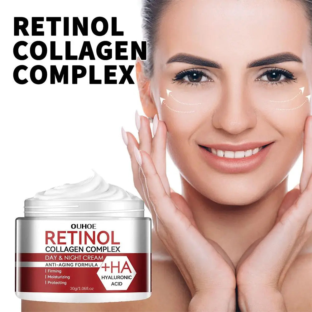 1/2/3Pcs Retinol Cream for Face & under Eye, Retinol Collagen Facial Moisturizer Fight Aging Brightening Hydrating Night Cream